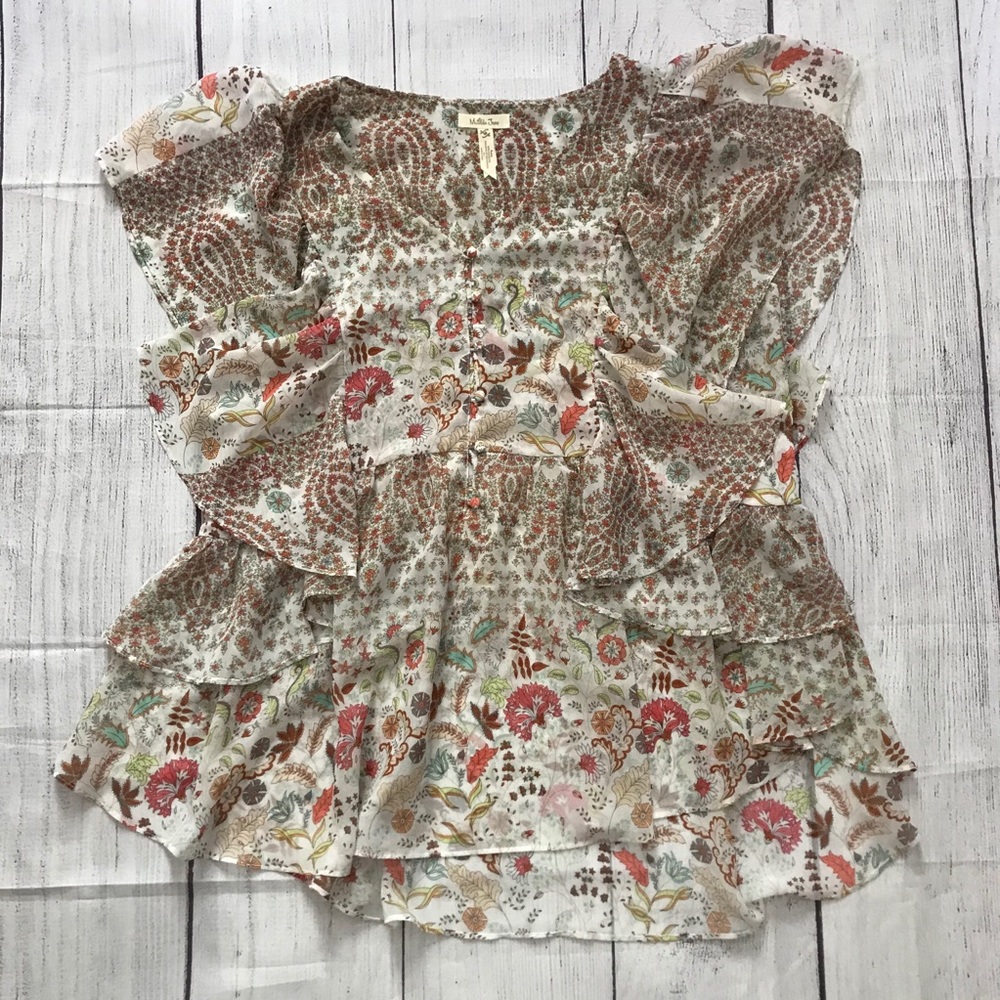 Matilda Jane Fly By Flutter Sleeve Floral Top